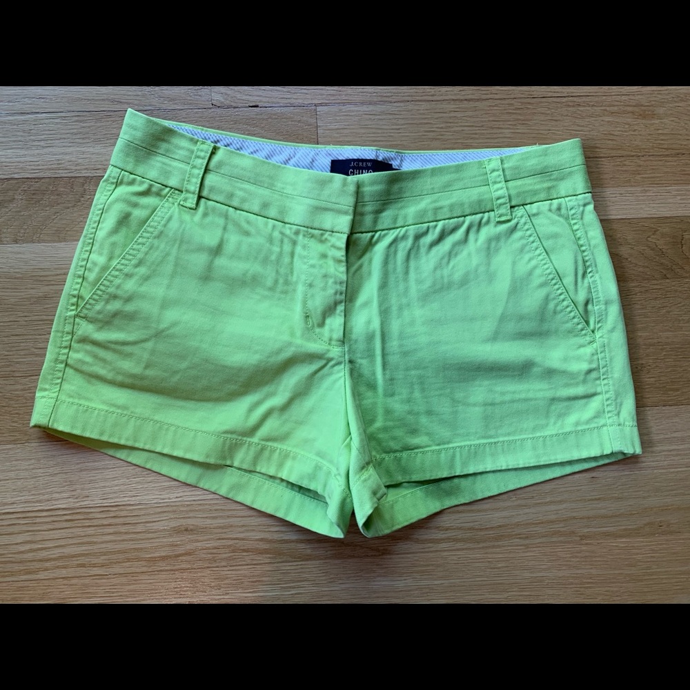 J Crew Women’s Chino Shorts Size 6 Lime Green